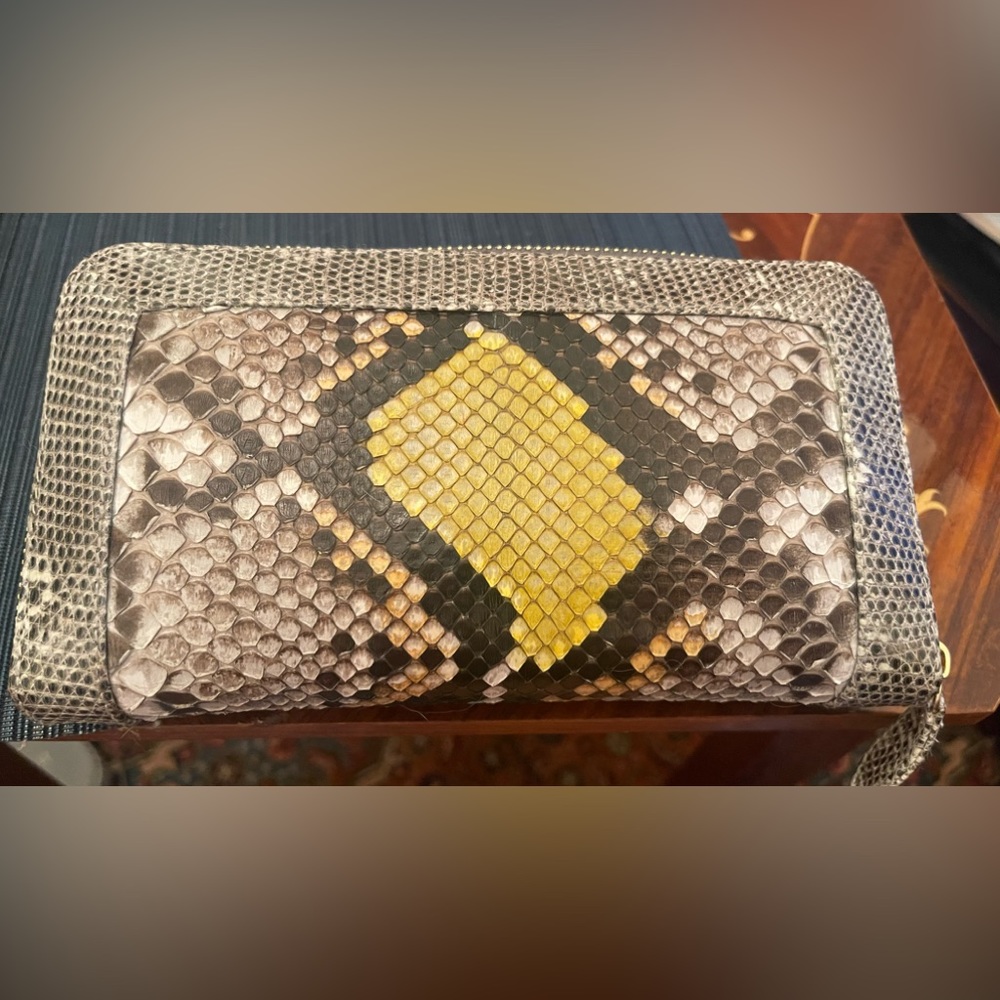Gorgeous Real Python Snake Wallet. Colors, One Si… - image 1
